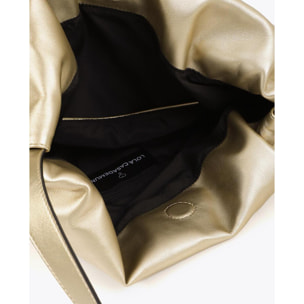 Borsa shopper effetto pelle con logo