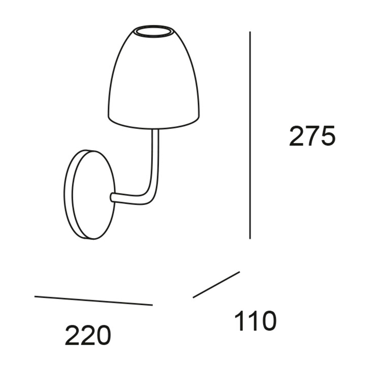 Forlight Eclipta II aplique marrón con luz led blanco cálido 3000K