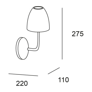 Forlight Eclipta II aplique marrón con luz led blanco cálido 3000K