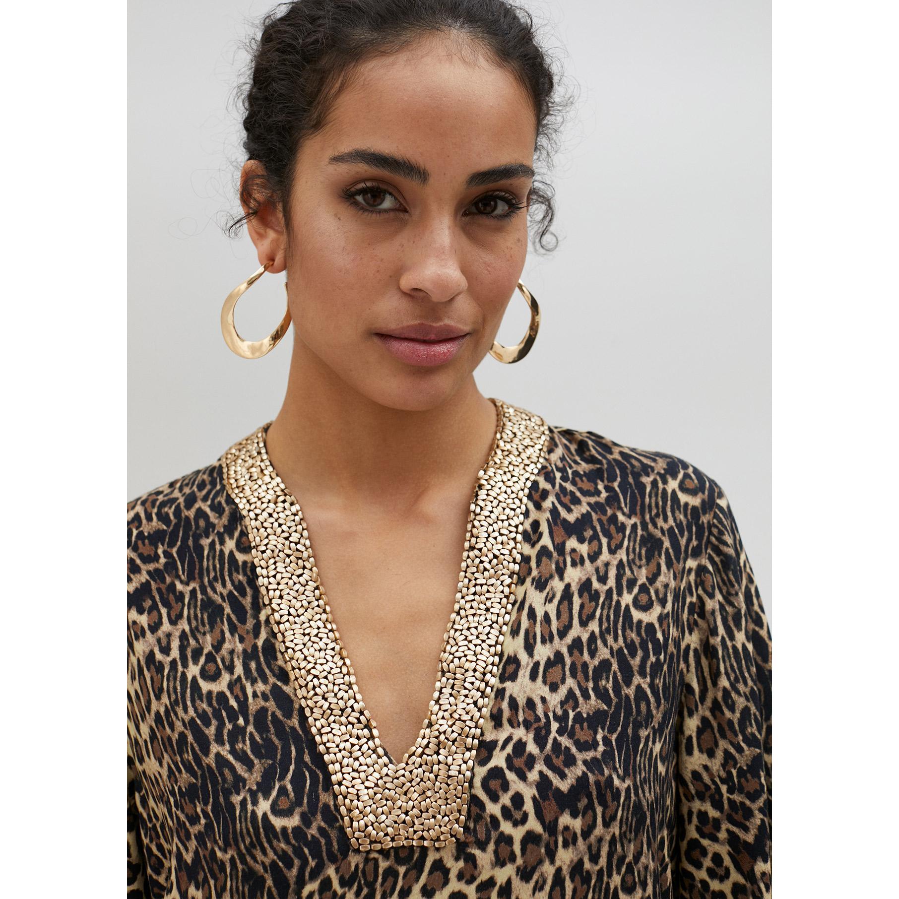 Kurta vestito corto stampa animalier