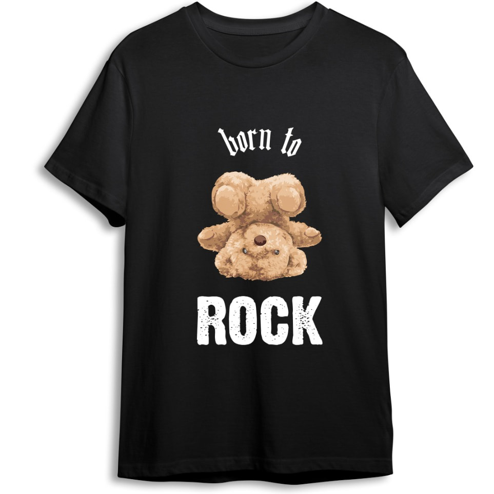 CAMISETA ROCK OR DIE CHICA BORN TO ROCK TALLA L