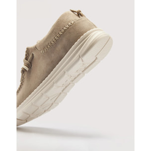 Mocasín Casual Serraje Taupé - Mullilah