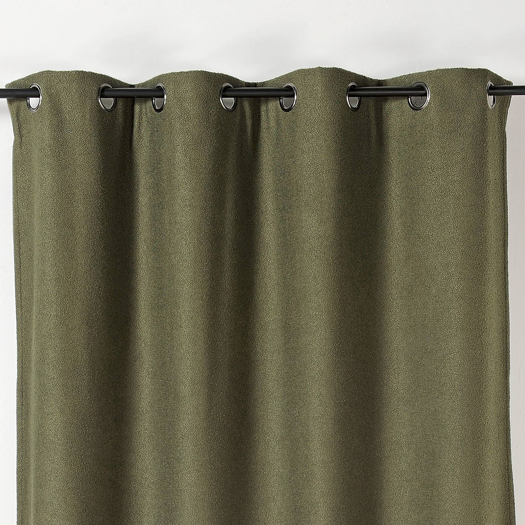 Rideau thermique au style bouclette - Vert Olive