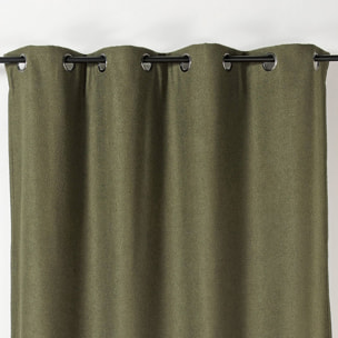 Rideau thermique au style bouclette - Vert Olive