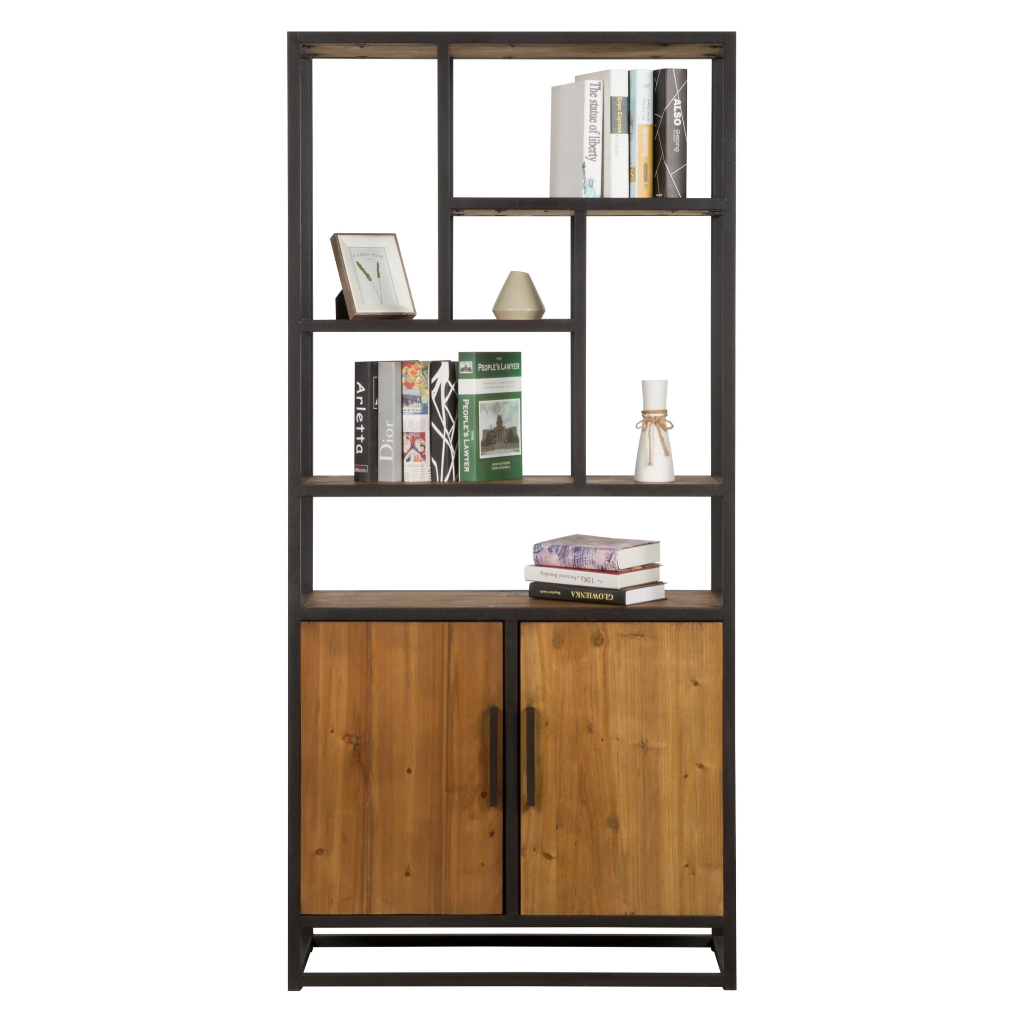 Etagère en bois de cèdre recyclé et métal - Raffi