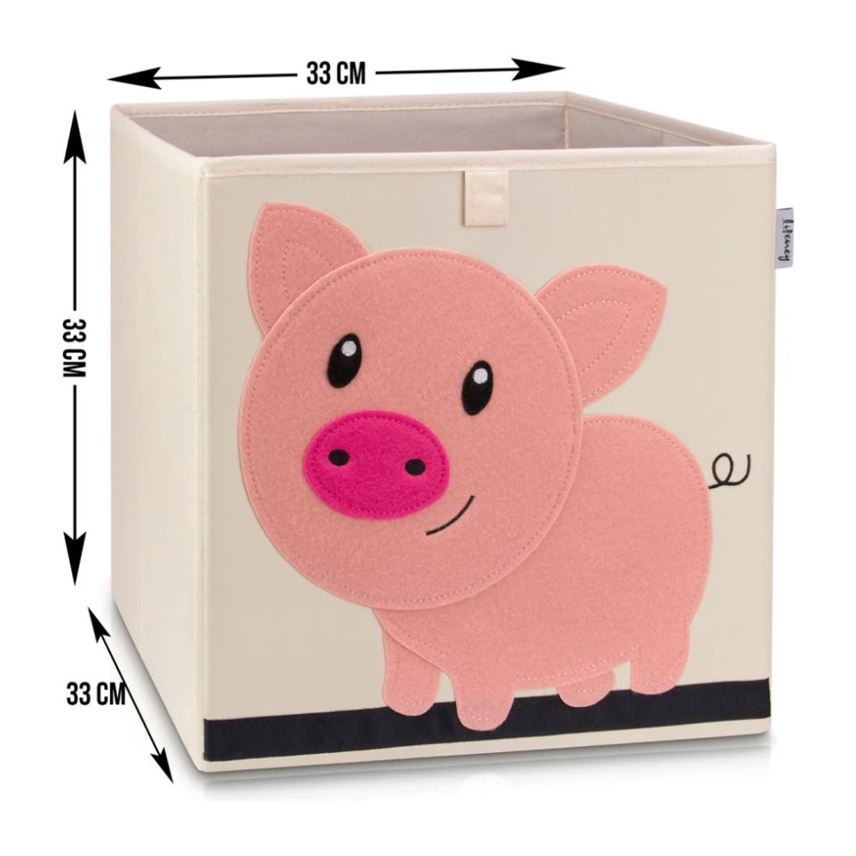 Boîte de rangement en tissu pour enfant "cochon", compatible Ikea Kallax Lifeney