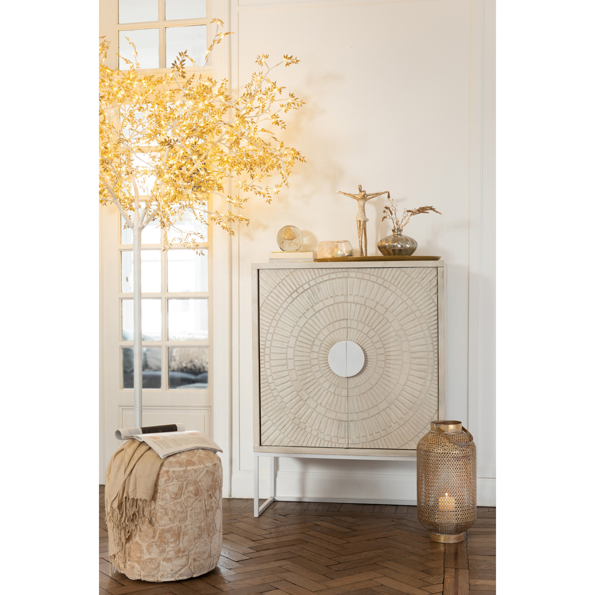 J-Line presse-papier Bulle - verre - or - extra large