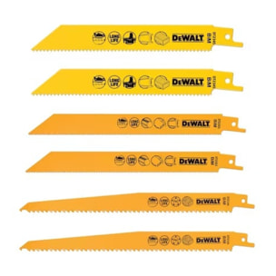 Lame DEWALT pour scie sabre - Coffret de 6 - DT2444-QZ