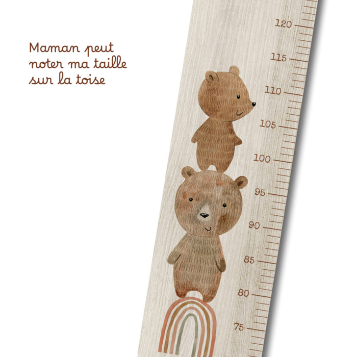 Toise Petit Ours Toise mesurer son enfant. Adorable ! Toise en bois .