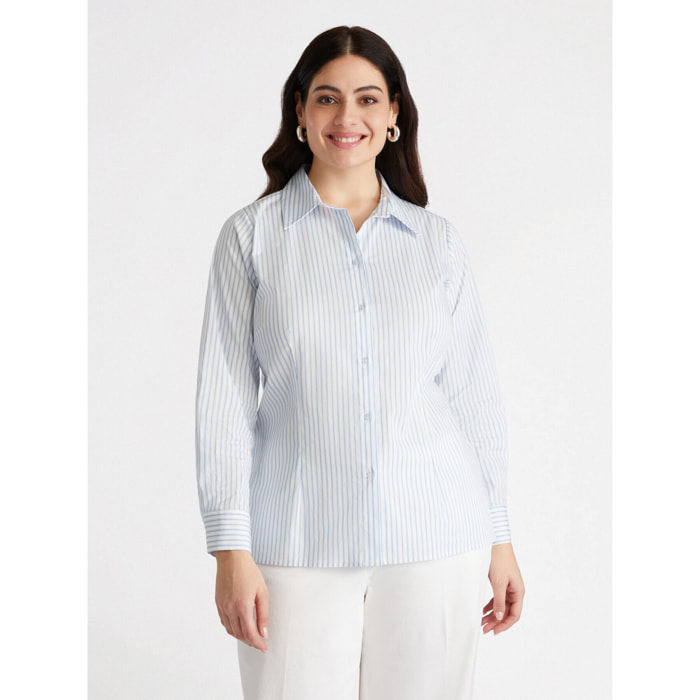 Fiorella Rubino - Camisa de rayas - Light - blue