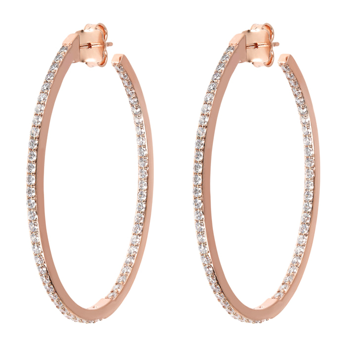 Orecchini a Cerchio con Cubic Zirconia