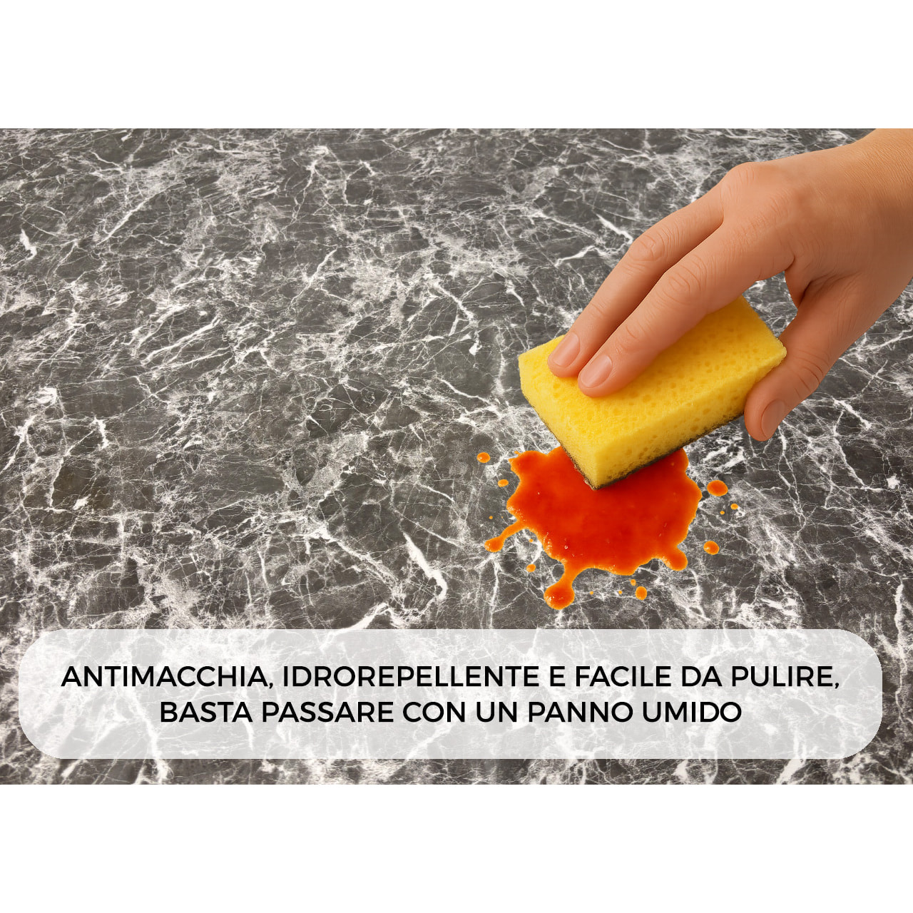 Tovaglia Antimacchia Plastificata Idrorepellente Rotolo Tasgliabile PVC Proteggi Tavolo Crystal Marmo D7 1,55mm