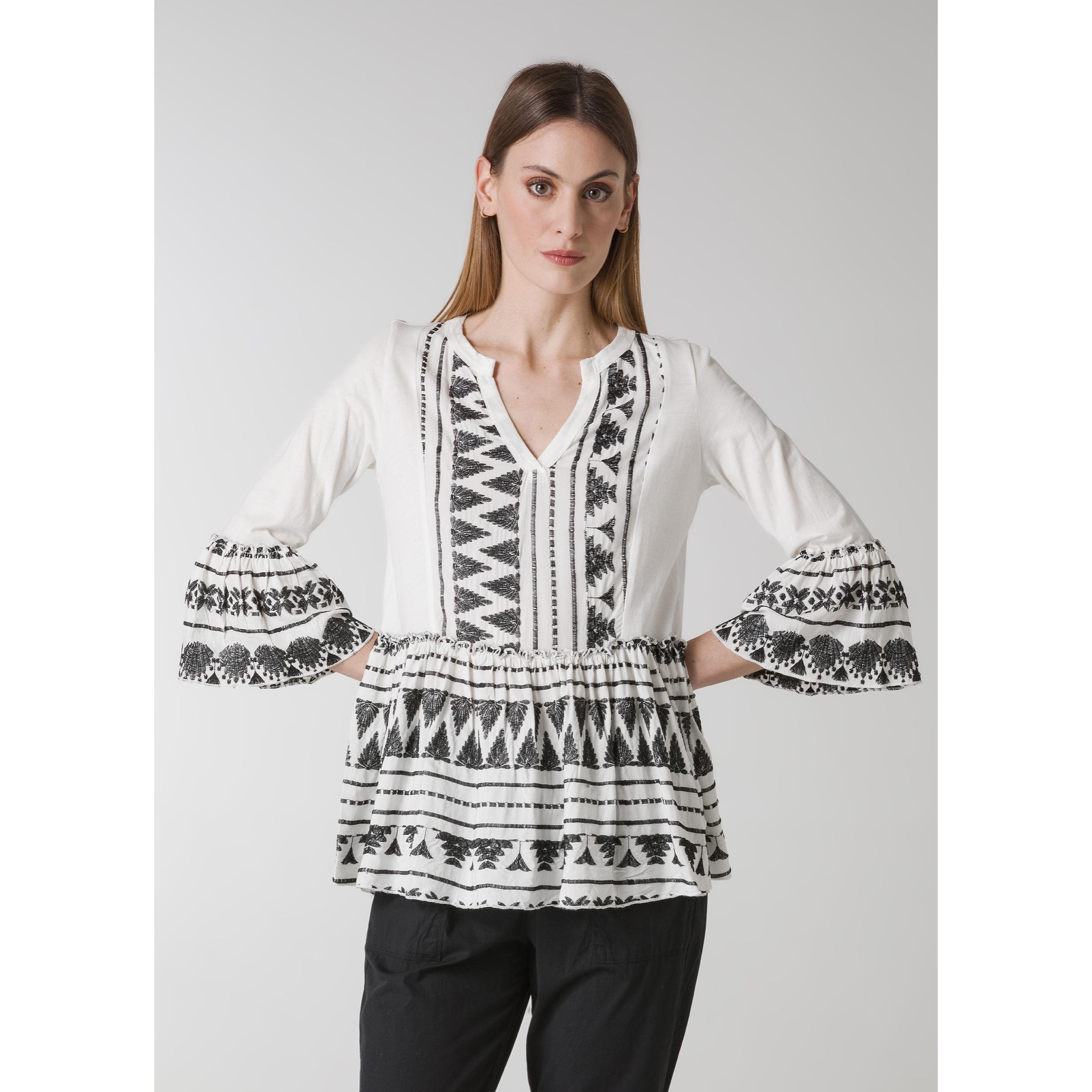 DEHA - Blusa BLOUSE ETHNIC EMBROIDERY in Viscosa per donna