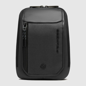 Piquadro Borsello porta iPad®mini in tessuto riciclato e pelle con tasca per CONNEQU 4.0