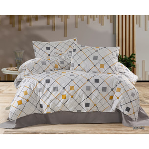 Parure housse de couette et taie(s) oreiller 100% Coton