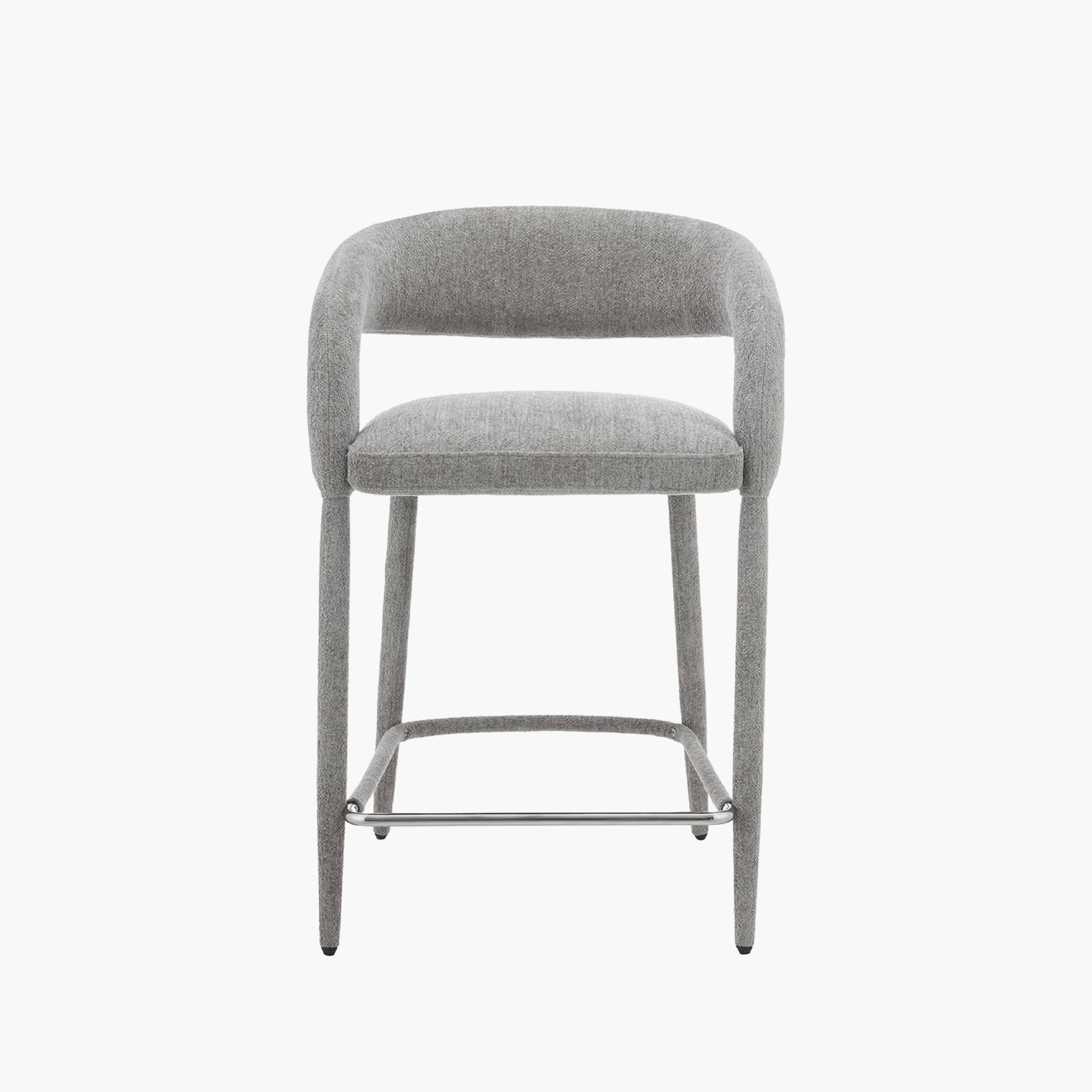 Tabouret de bar contemporain tissu (lot de 2) ALESSIA