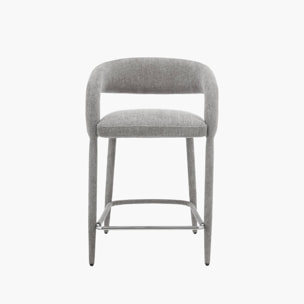 Tabouret de bar contemporain tissu (lot de 2) ALESSIA