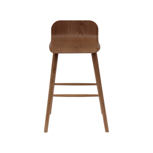 Tabouret de bar scandinave bois d'hévéa 67,5cm (lot de 2) CASSIA