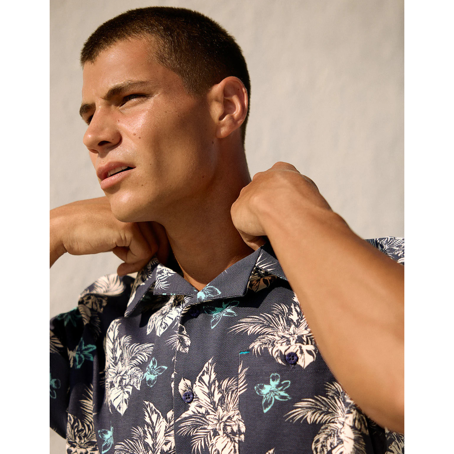 Camisa Manga Corta Azul Marino - Roundlip