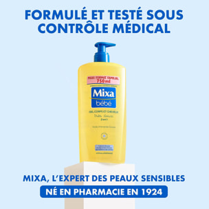 Lot de 6 - Mixa Bébé Gel très doux 2 en 1 corps et cheveux 750ml