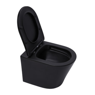 Pack WC bati-support Geberit + WC sans bride Swiss Aqua Technologies  + abattant SoftClose + plaque noire (BLINFIGEB7)