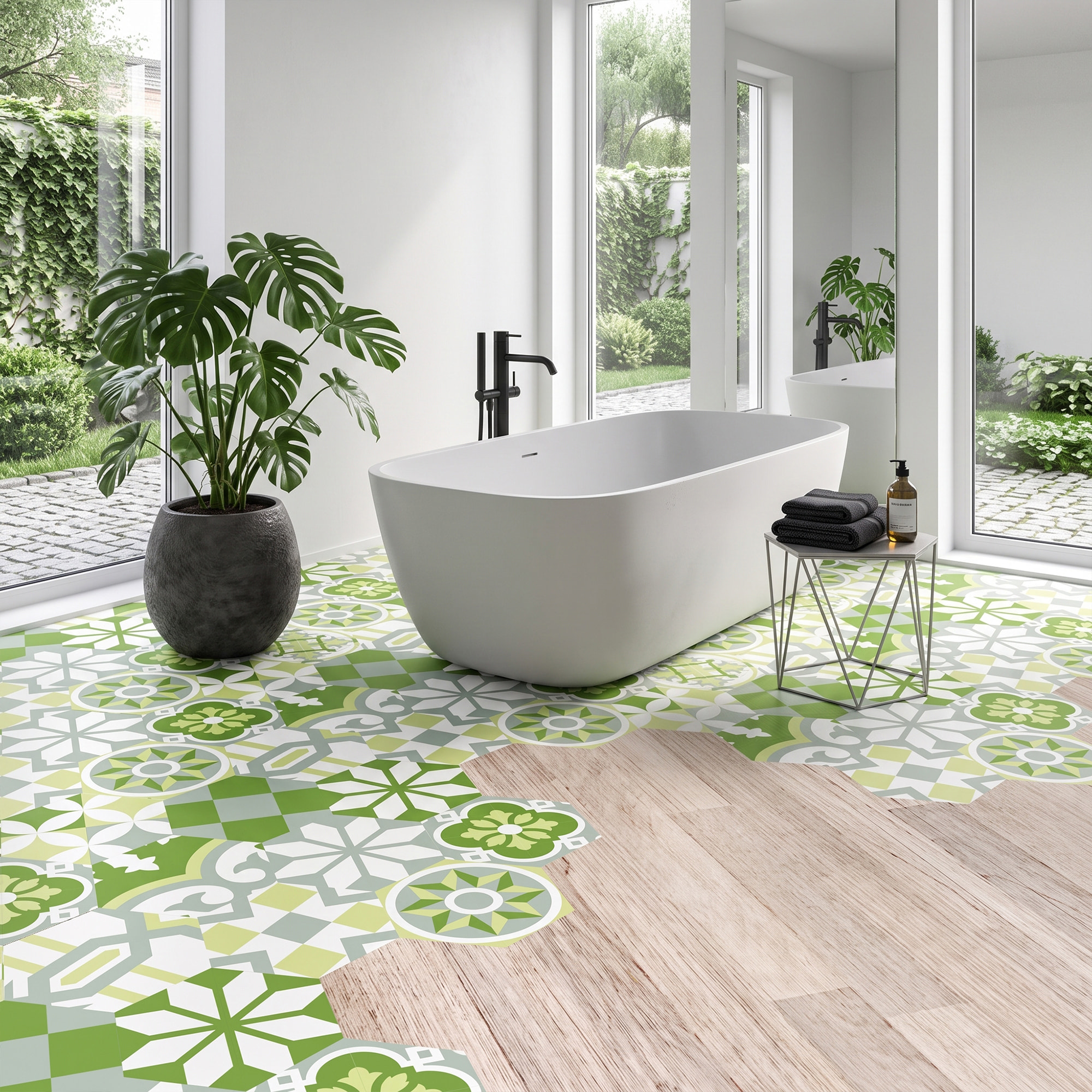 Sticker Sol avec laminat de Protection en Plastique Anti-dérapant | Stickers adhésif Sol - TOMETTES SOL LORIDA -