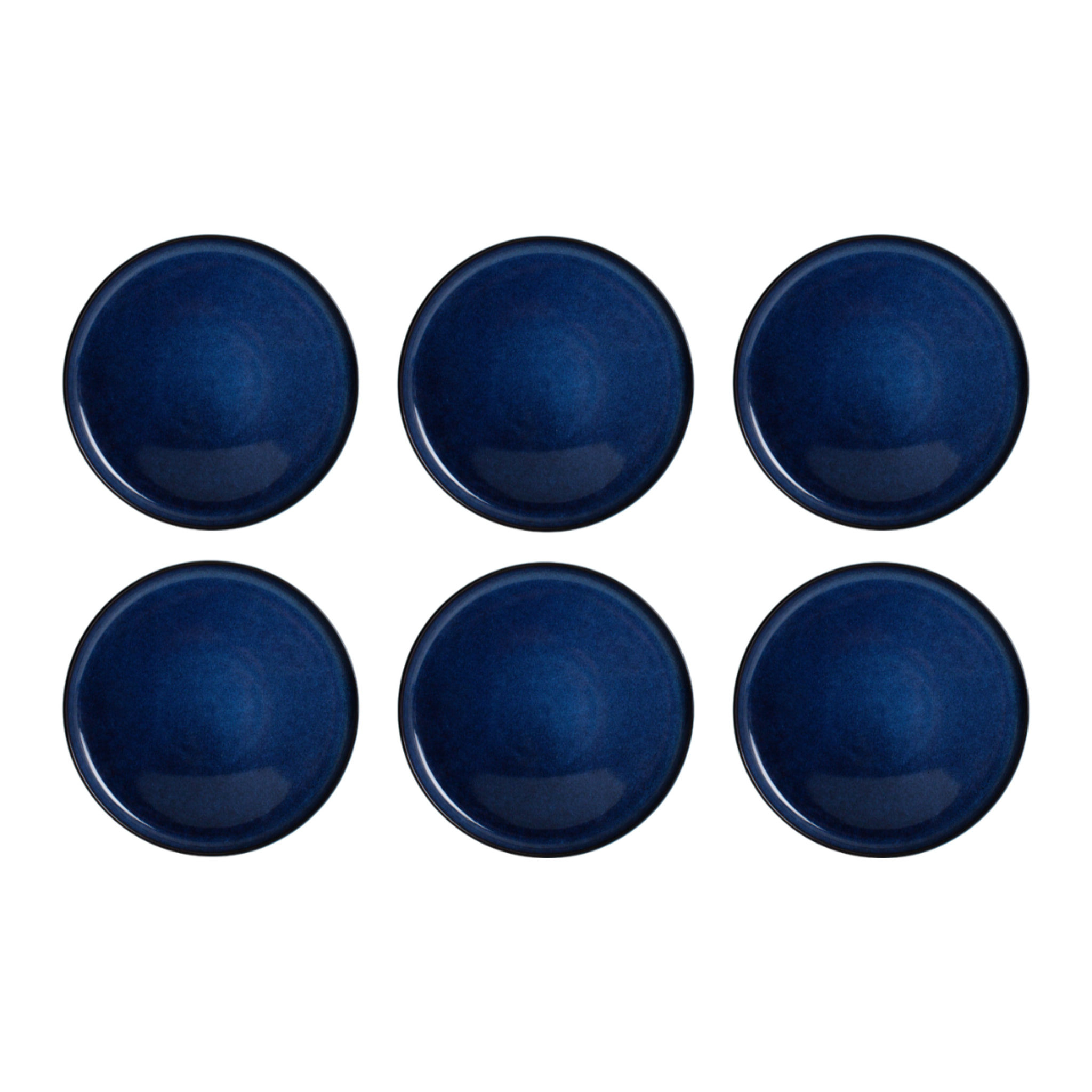 Lot de 6 grandes assiettes, BLUE MOON