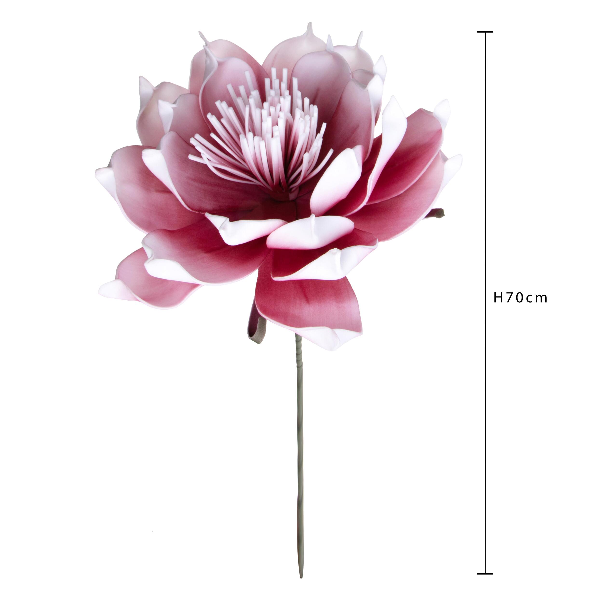 Ninfea artificiale - Pezzi 6 - 20xH70xD10cm - Rosa Chiaro - Bianchi Dino SPA