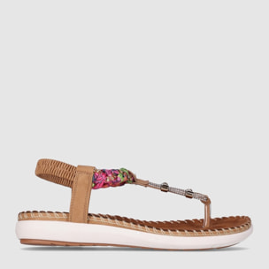 Sandalias - Cuero - Tacón: Bajo