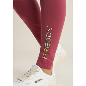Leggings 7/8 Vita Alta con Logo Multicolor