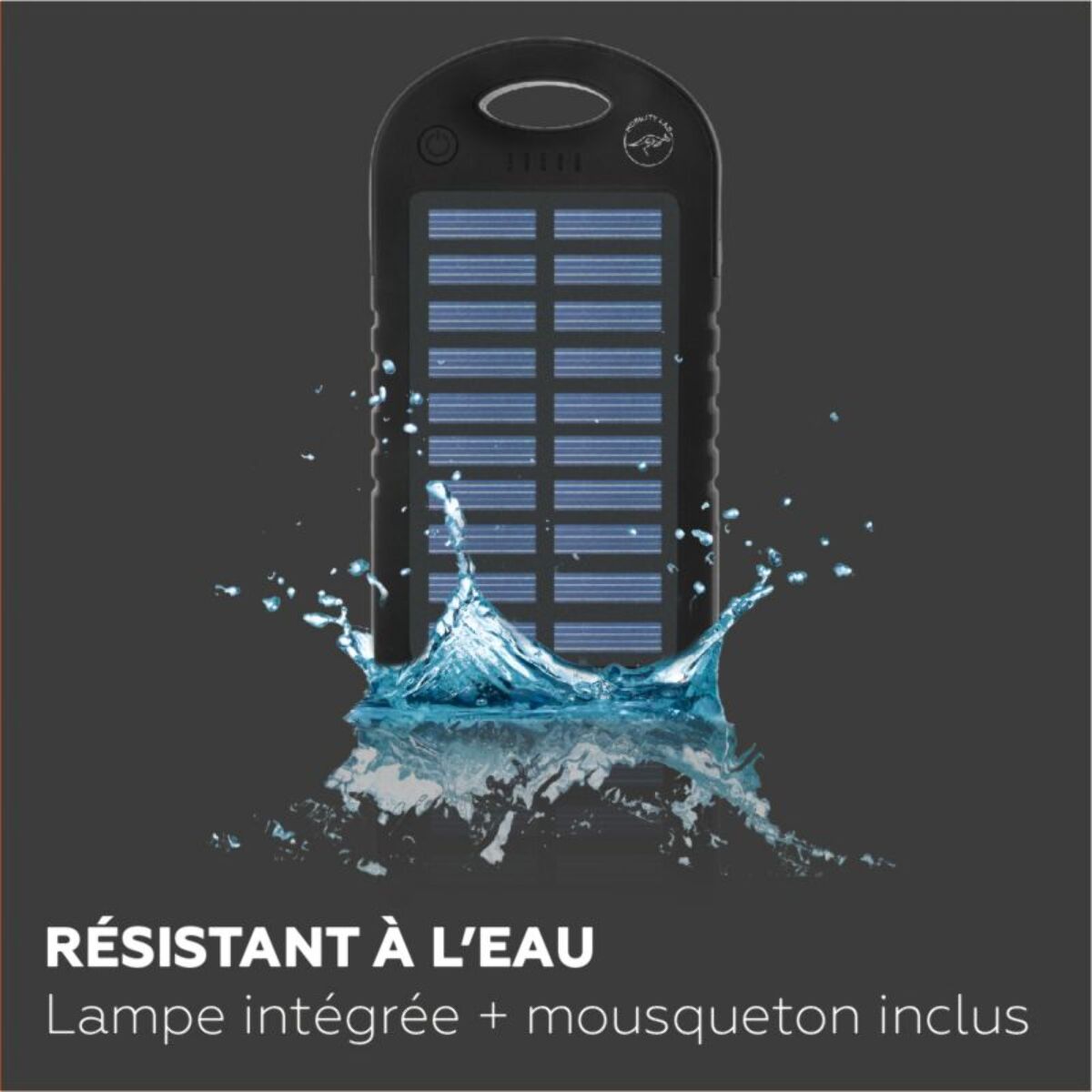 Batterie nomade MOBILITY LAB Solaire 5000 mAh noir