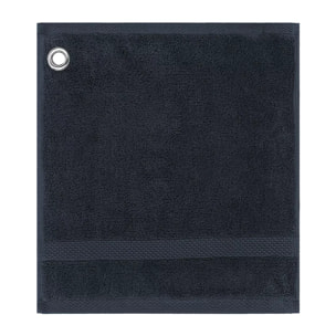 Carre avec oeillet pur coton 550 g/m² uni marine Elea navy