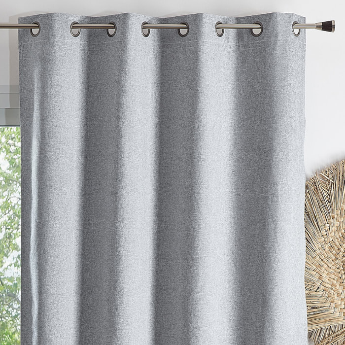 Rideau thermique et occultant  hiver - été - Gris