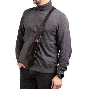 Marsupio  da uomo In Vera pelle Made in Italy 33x17x7 cm