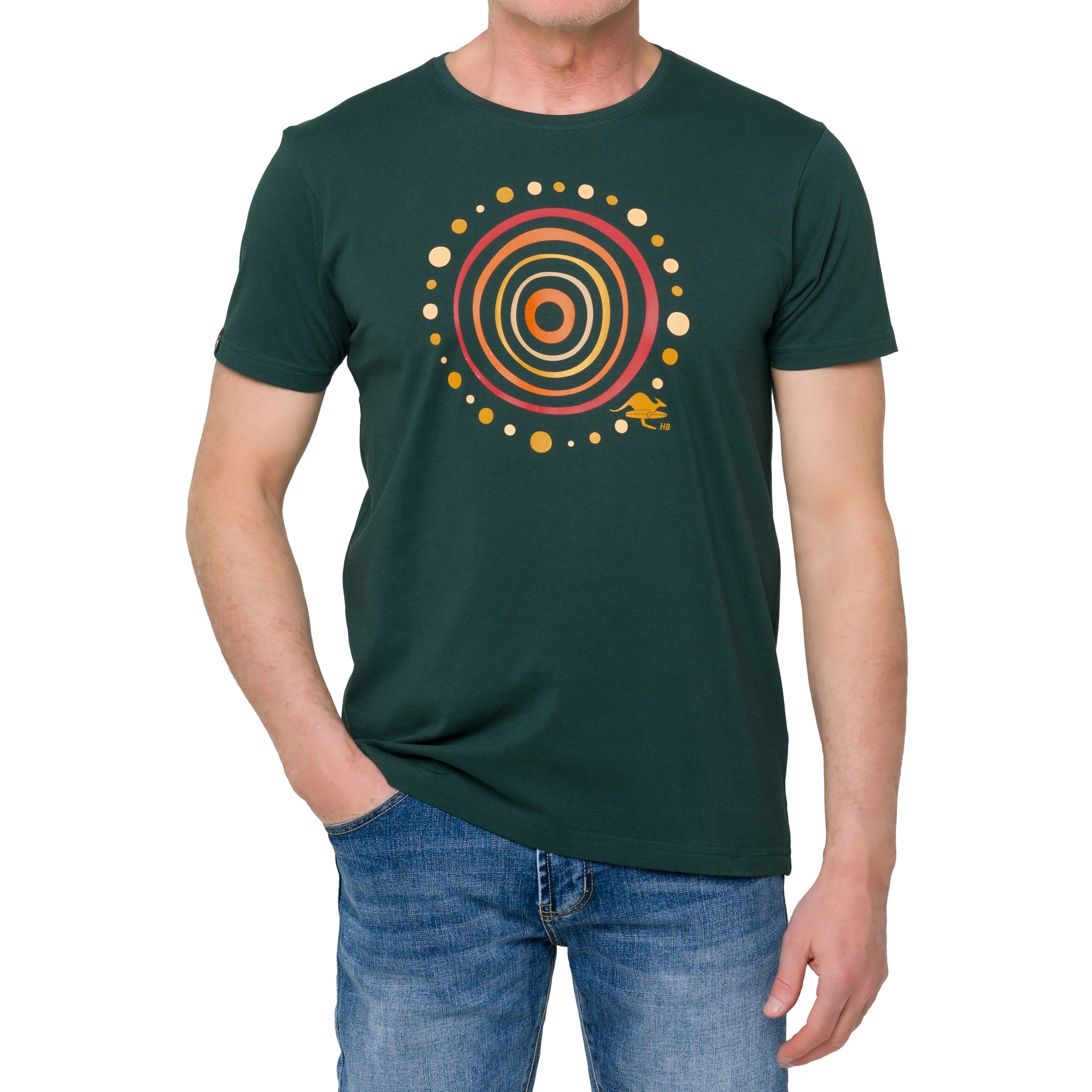 T-shirt ABORIGINAL 100% cotone verde