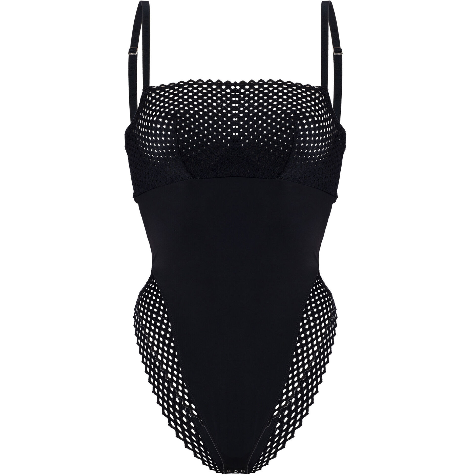 Body Sheer Opaque Romantic Net Bodysuit