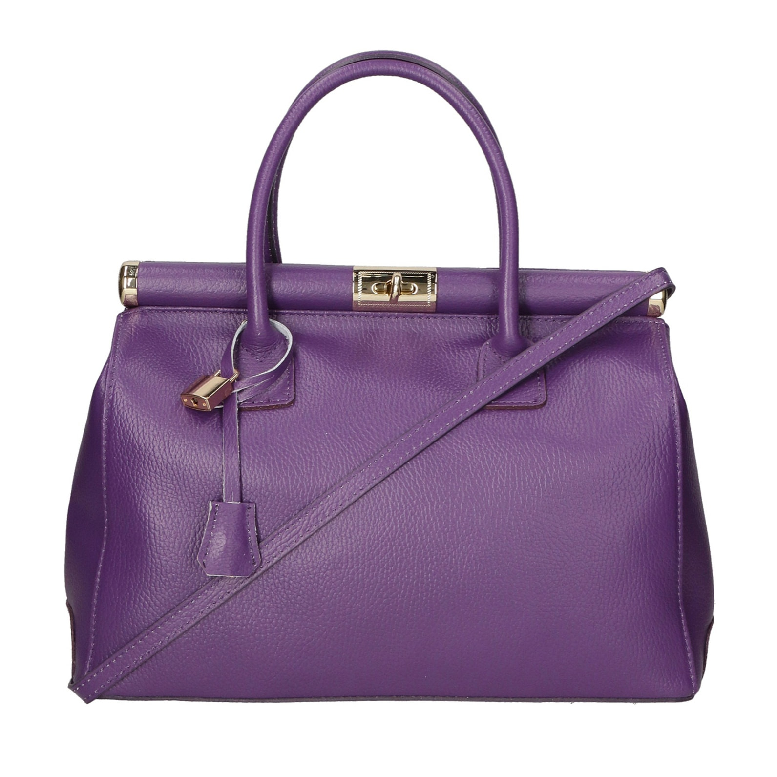 Borsa a mano da donna - Modello Aleria - Vera pelle - 35.0 x 26.0 x 16.0 cm