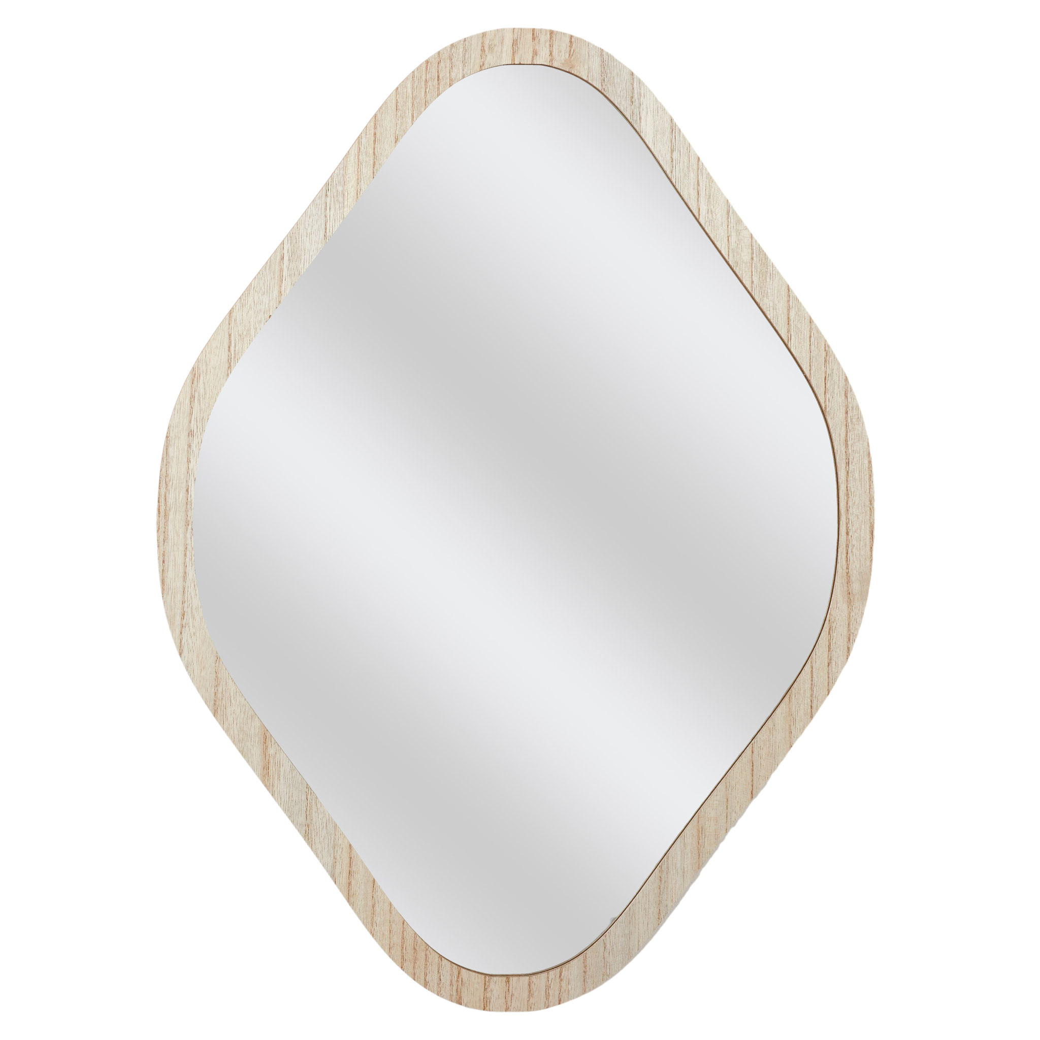 Miroir Deco Contour Bois Losange H60cm Elio