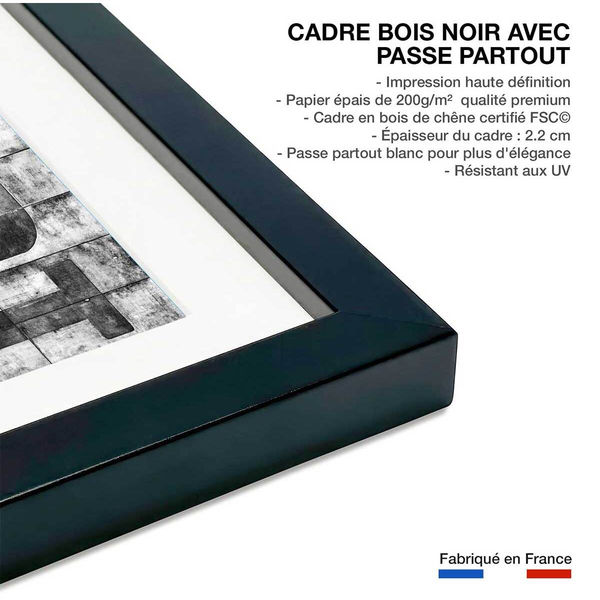 Affiche deco ""Gritty palace"" Affiche sous cadre noir