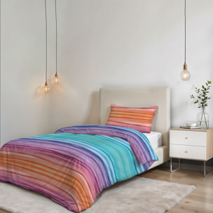 COPRIPIUMINO FANTASY, 100% Microfibra, No Stiro - RAINBOW