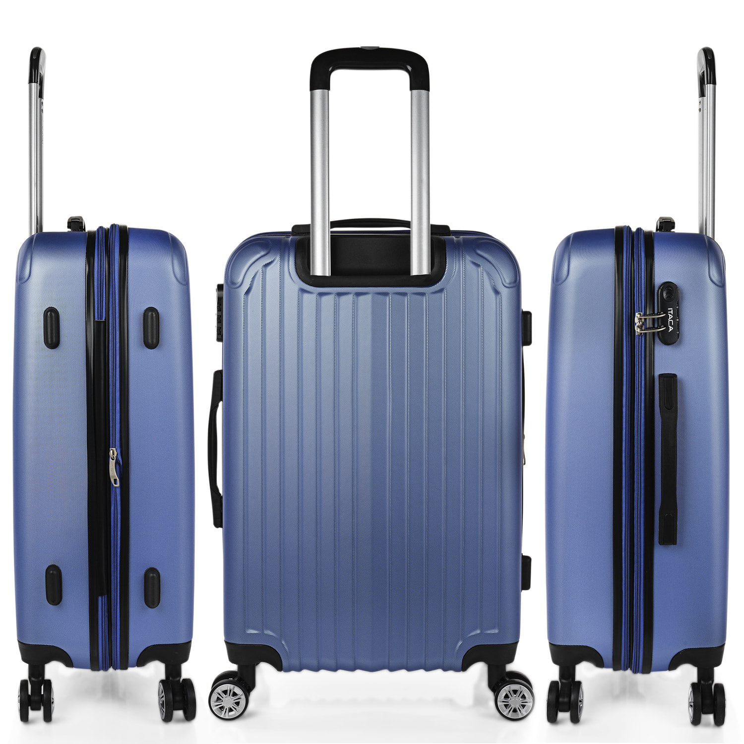 Maleta Itaca Sevron Set 2 Unidades Azul Zafiro