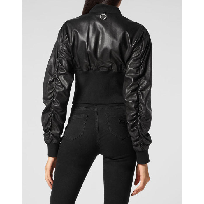 PHILIPP PLEIN Bomber de cuero