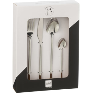 J-Line couvert - acier inoxydable - argent brillant - box de 24 pièces