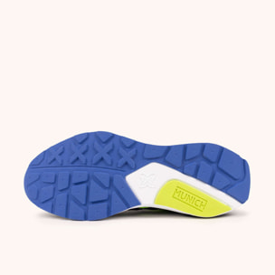 Sneakers Urbanas Retro-Running en Azul y Amarillo Flúor MUNICH FUTTURA 05