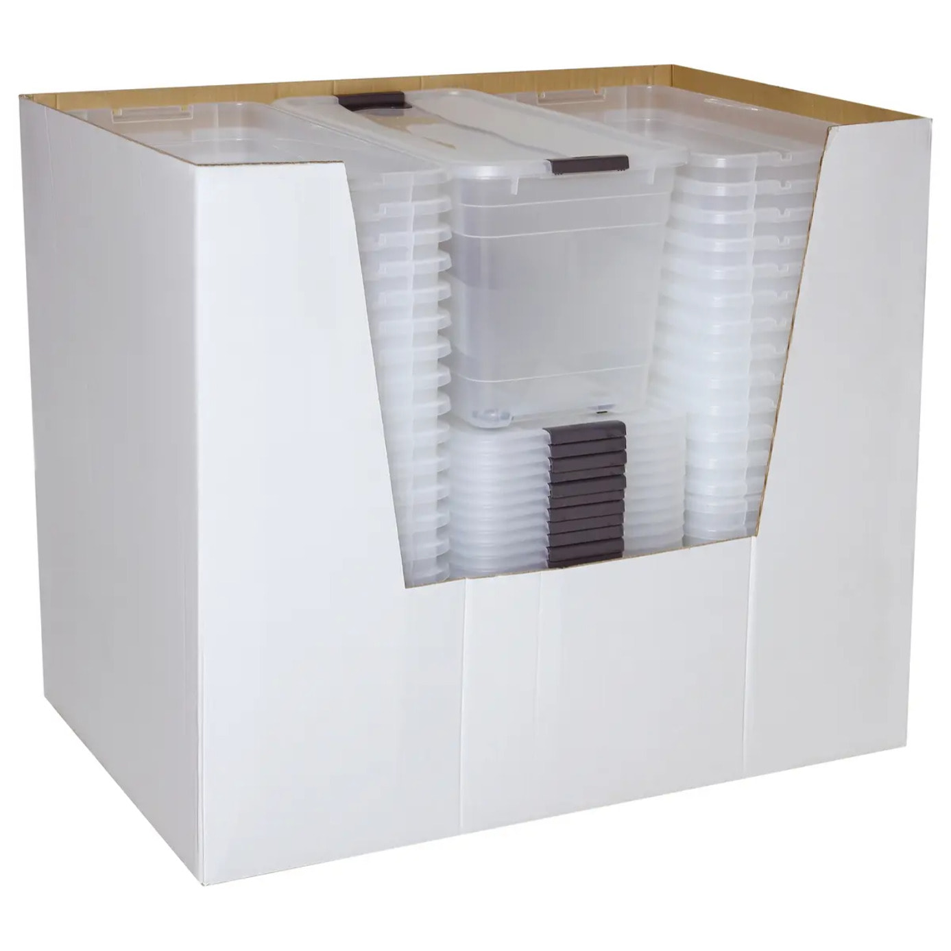 Boîte en plastique transparente 83L "Easy Roll"