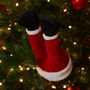 Piernas de papá noel decorativas con movimiento 15,5x13x35cm