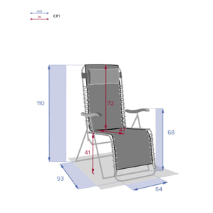Fauteuil relax de jardin Silos Grenade