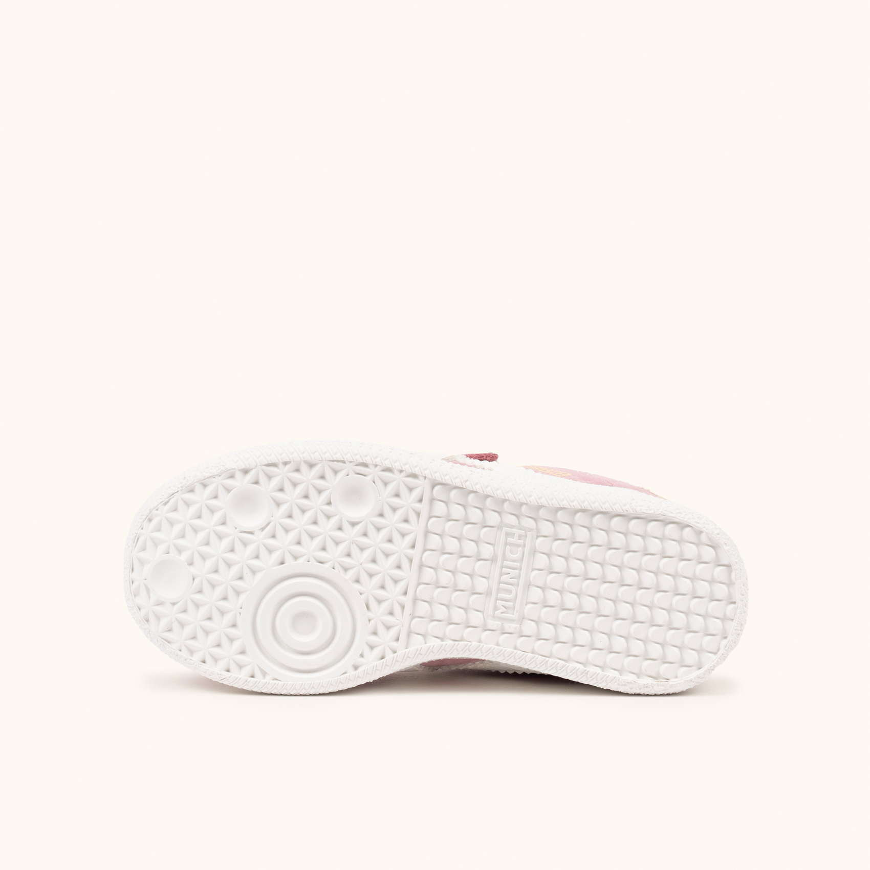 Zapatillas Infantiles Rosa Pastel con Velcro y Detalles en Blanco y Crema MUNICH MINI BARRU VCO 18