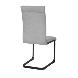 Chaise en tissu avec pied luge en métal - FABIO