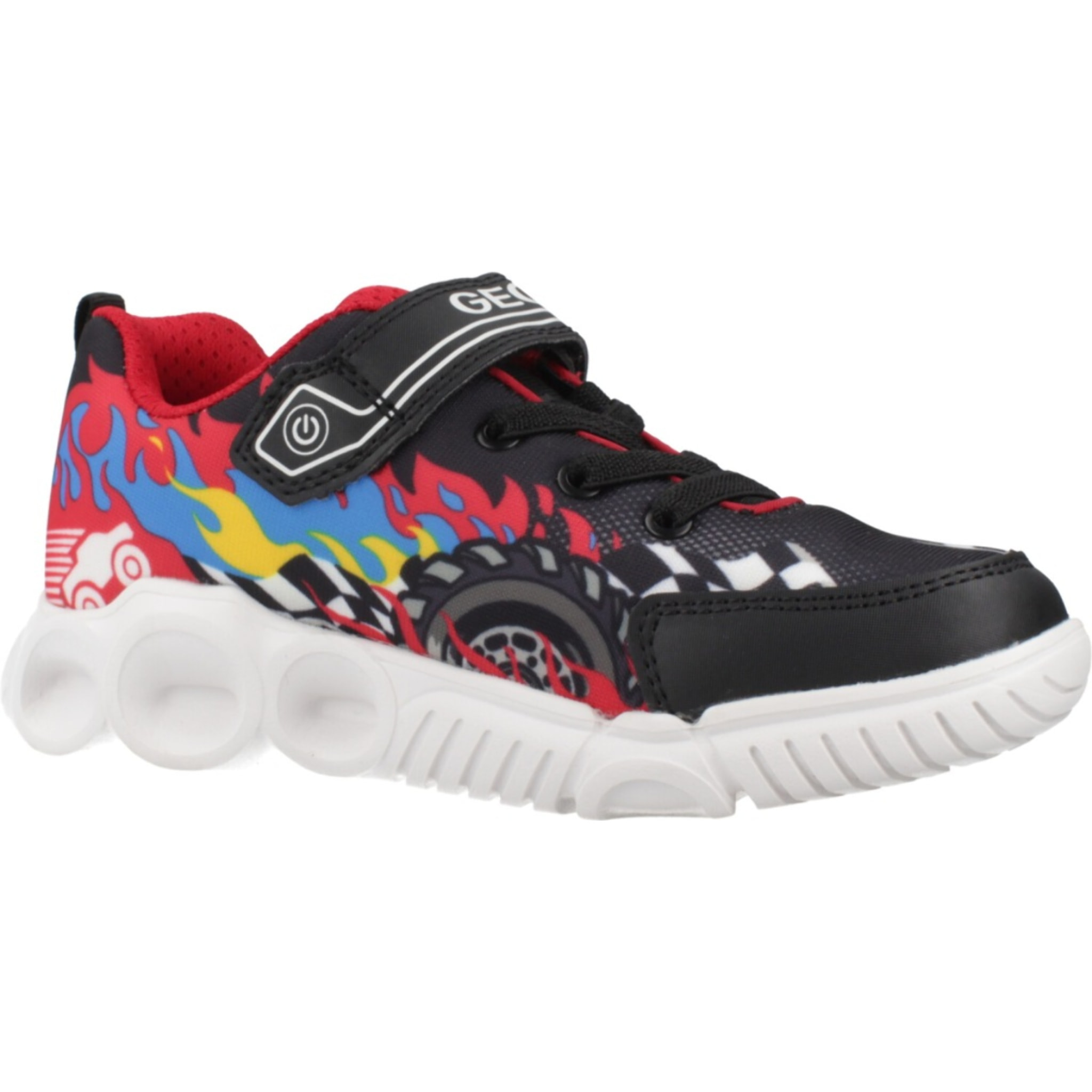 Zapatillas Niño de la marca GEOX  modelo J WROOM BOY NEGRO